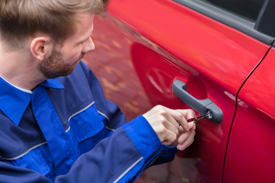 Professional mobile automotive locksmith providing car key replacement services.